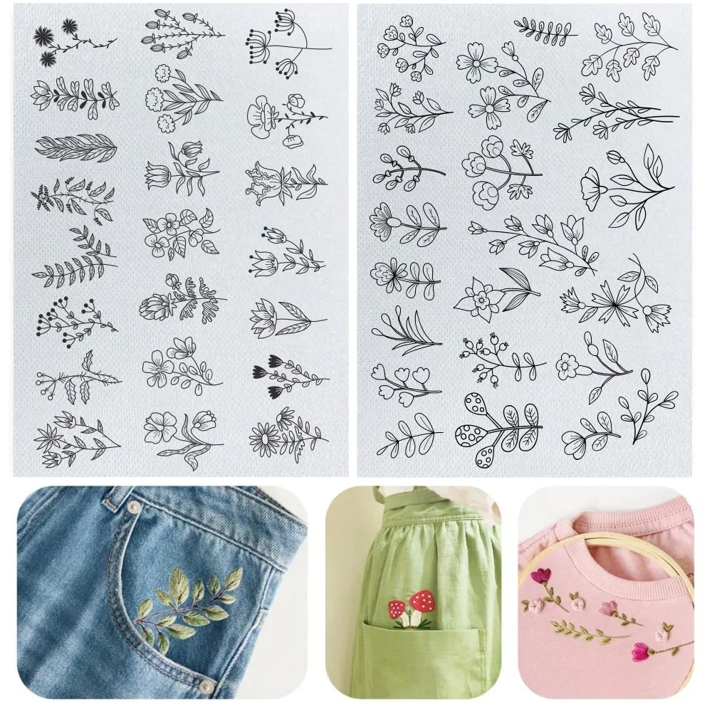 2-Sheet Floral Embr…