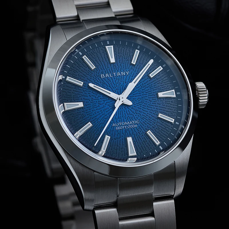 Baltany Mens Automatic Watches Pilot 39MM Mechaical Wristwatch Sapphire Diver 20Bar Waterproof C3 Luminous NH38 / SW200