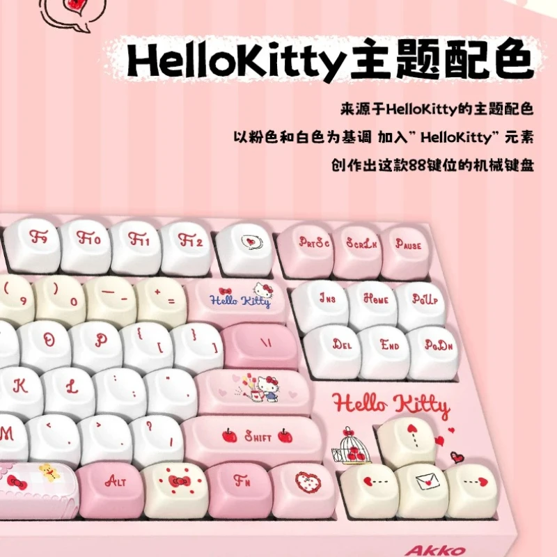 Sanrio RGB Tri-Mode Mechanical Keyboard Bluetooth Wireless  Wired Hot Swappable Keyboard for PC Office Gaming Laptop Desktop view 6