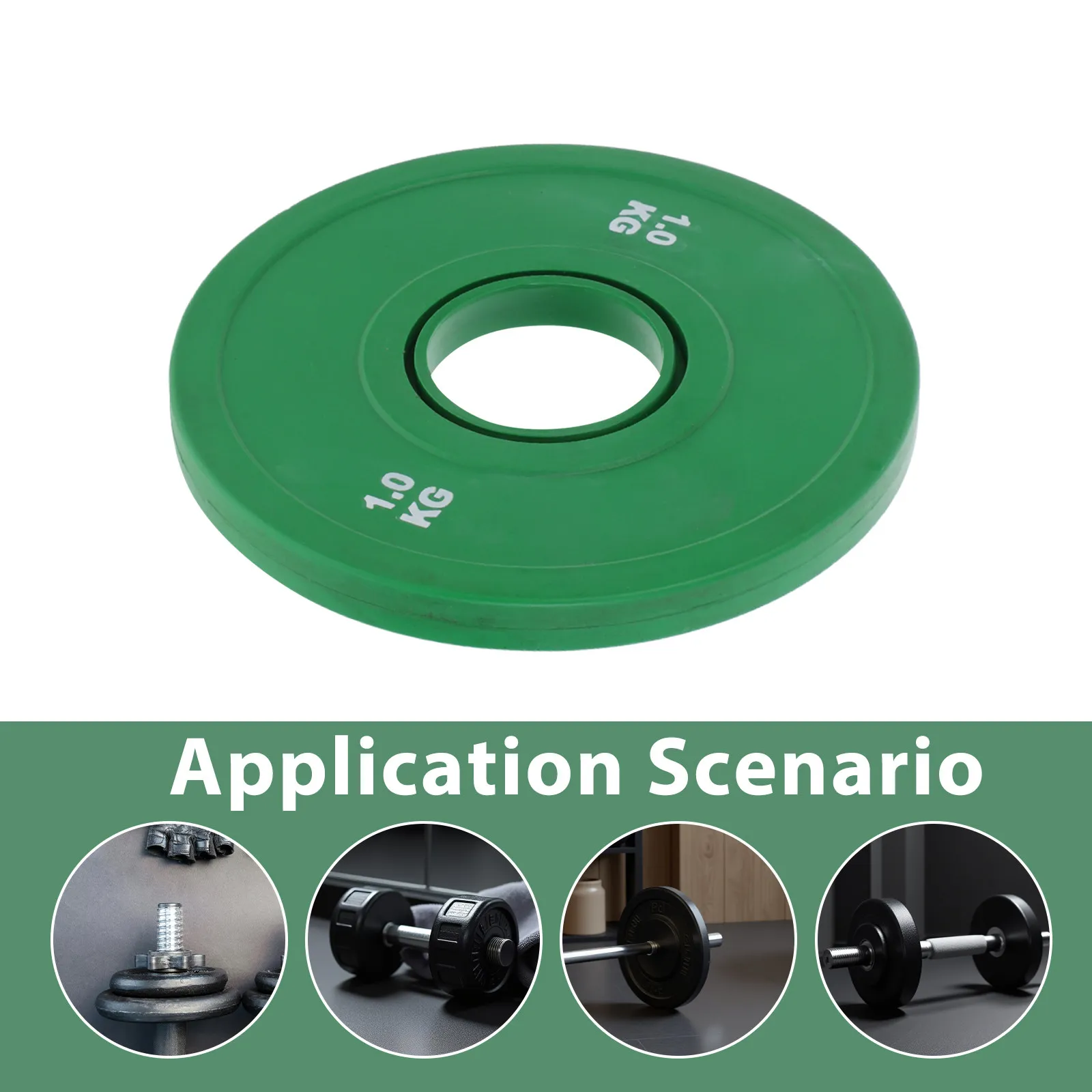 Rubber Weight Plates Barbell 1Kg Colored Training Bumper Fractional Plate Stable Accurate Strength Workout Rubber Coated