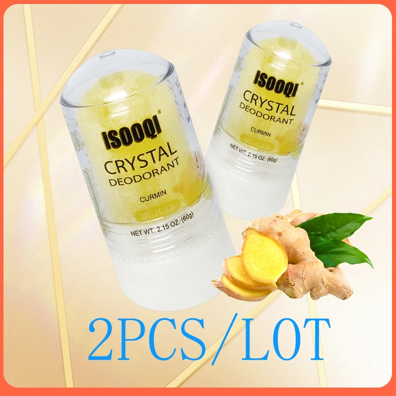 MAGICARE 2PCS/LOT 60G curmin Crystal Deodorant Potassium Block Antiperspirant Stone  100% Natural Underarm Unisex