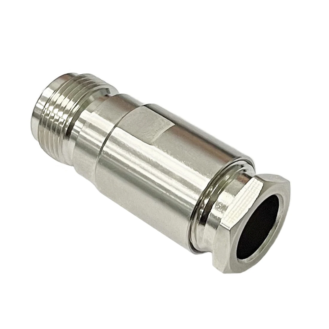 Abrazadera de conector coaxial RF Tipo N Hembra para Cable RG8, RG213, LMR400, niquelado recto, nuevo, venta al por mayor para WIFI, 1 ud.