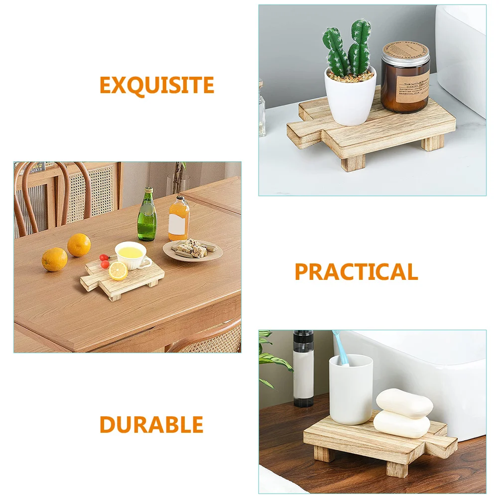 

Creative Wooden Holder Storage Rack Hygienic Soap Tray For Bathroom Kitchen Household Wood Soap Rack Footstool Organizer