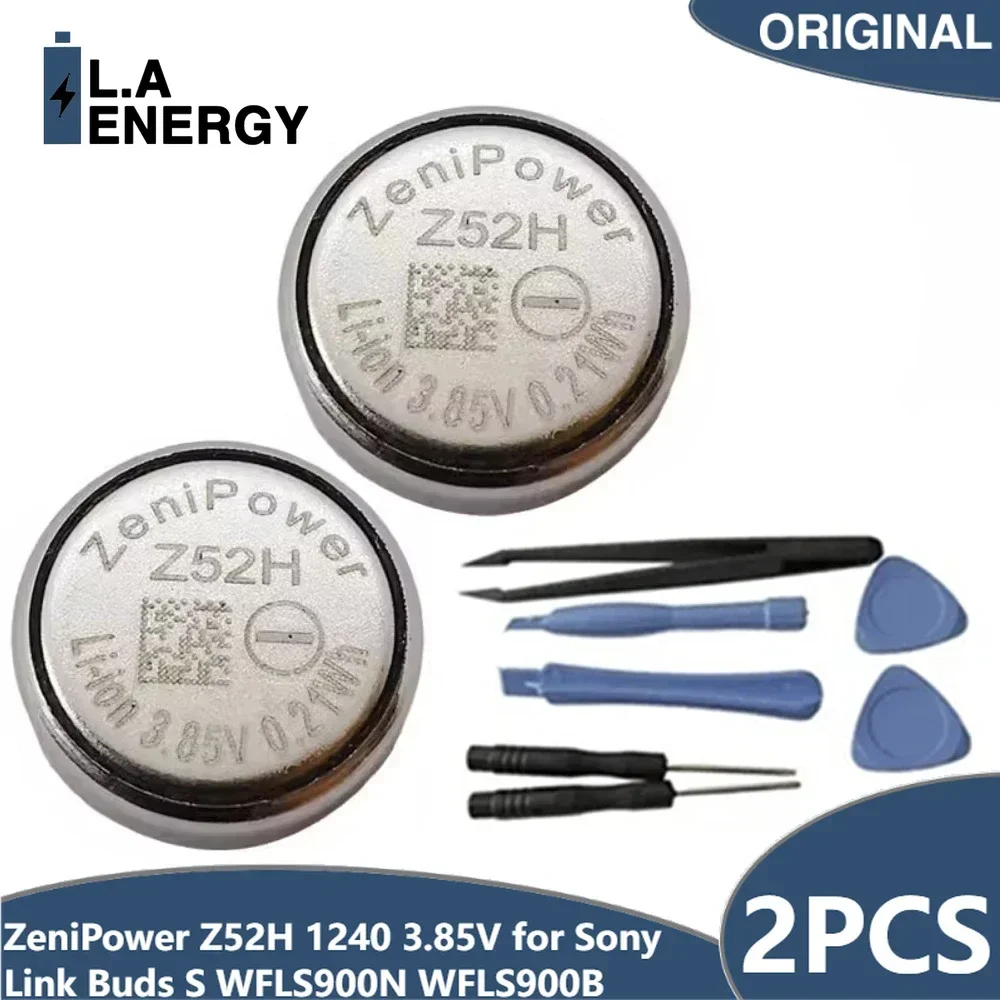 2PCS Original New ZeniPower Z52H 1240 3.85V for Sony Link Buds S WFLS900N WFLS900B Headphones Replacement Battery Repair Parts