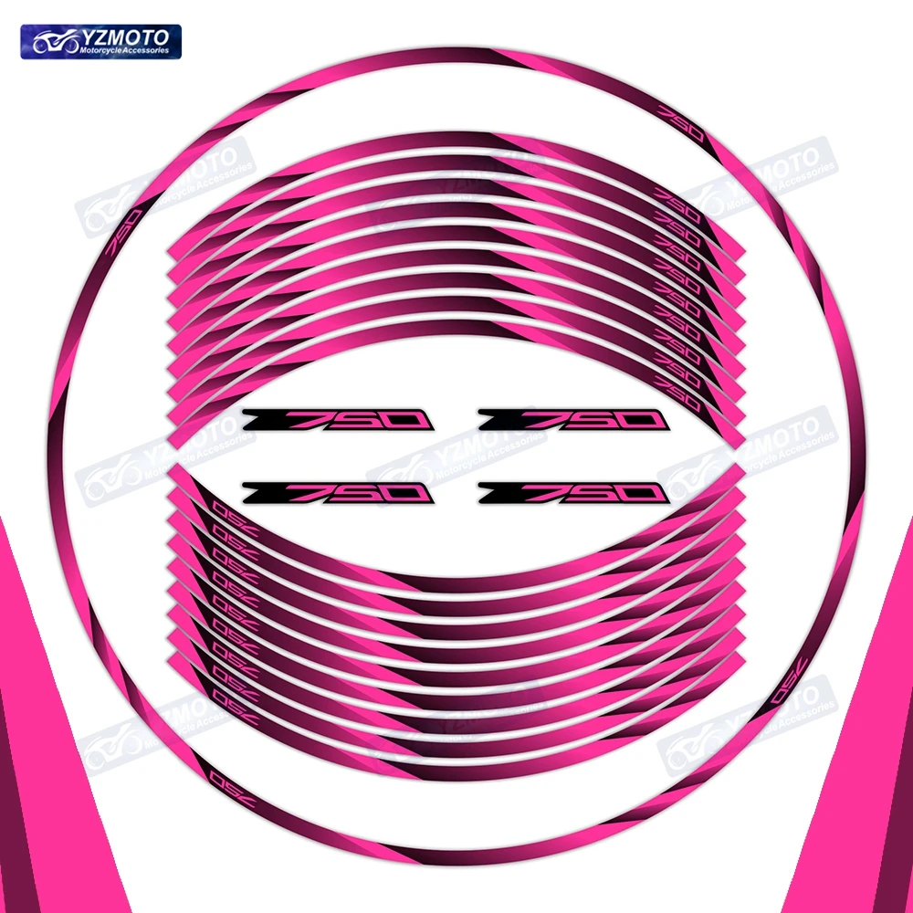 

For Z750 Motorcycle Accessories Sticker 17 Inch Front And Rear Wheel Hub Decal Waterproof Reflective Decoration Rim Stickers