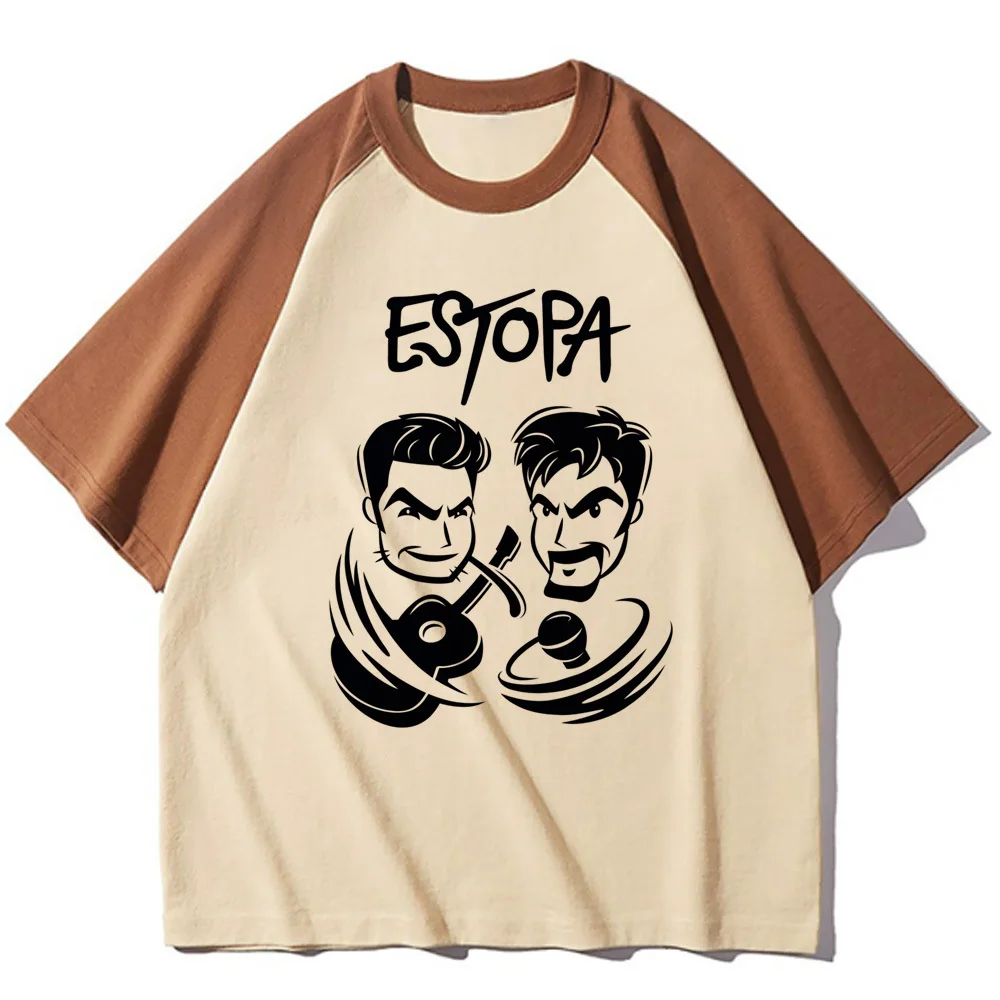 Estopa tshirt women comic designer summer t-shirts female manga Japanese clothing