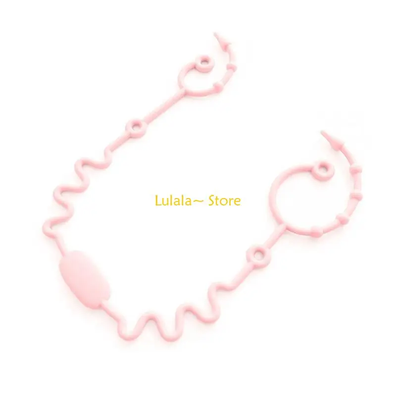 

Y4QA Baby Teething Toy Tether Holder Silicone Pacifier Holder Chain Teething Toy Clip