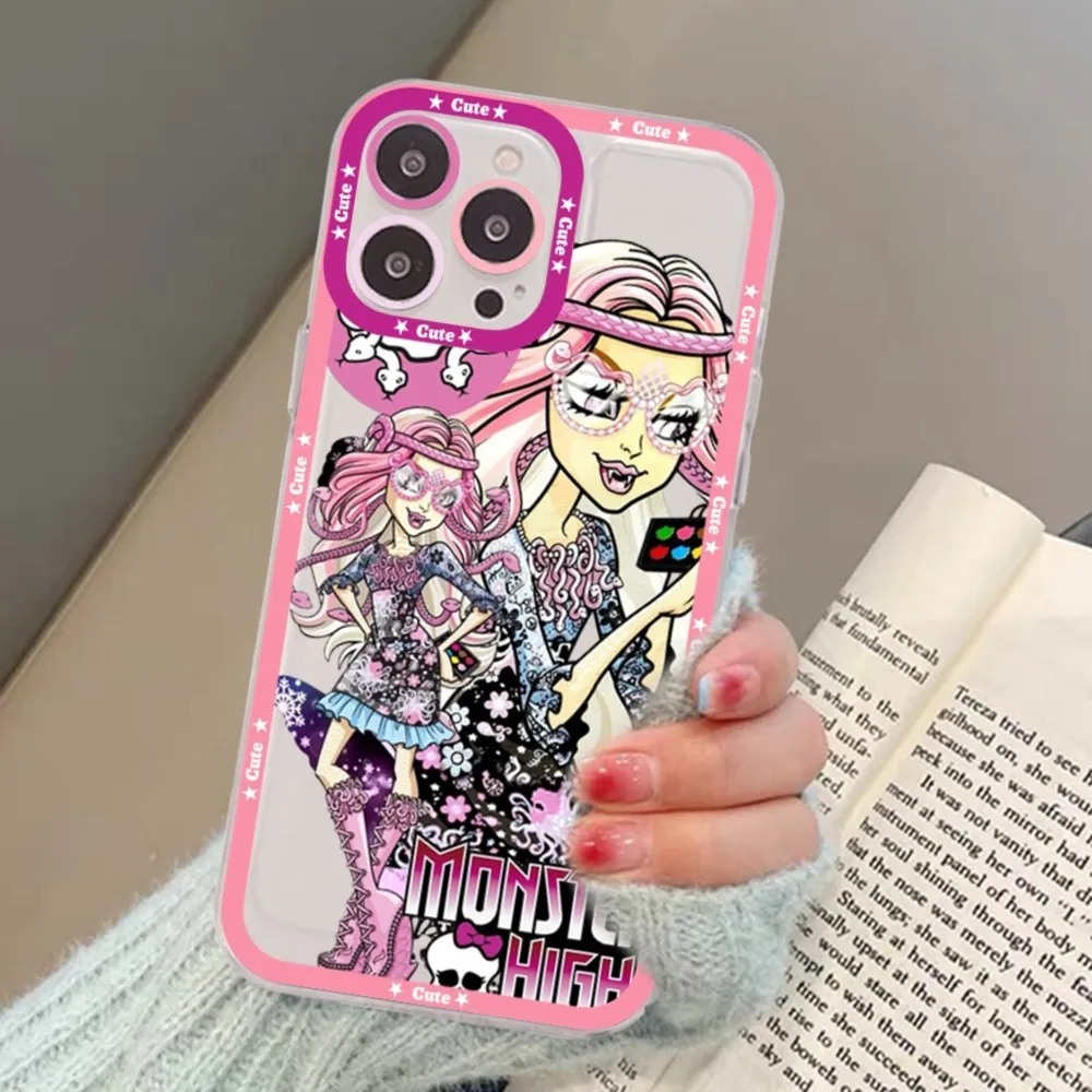 M-Monster Cartoon H-High Phone Case For iPhone 15 13 14 Pro Max XS XR 12 11 Pro 13 Mini Soft Clear Back Cover