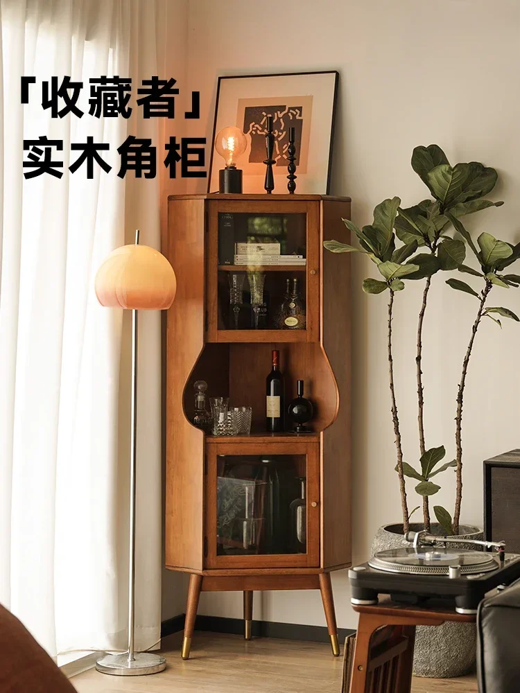 

Винтажные треугольные абаноры C, бинеты для вина из цельного дерева, скандинавские угловые вставки для кабины, угловые сетки для кабини, угловая кабина Ets, Living