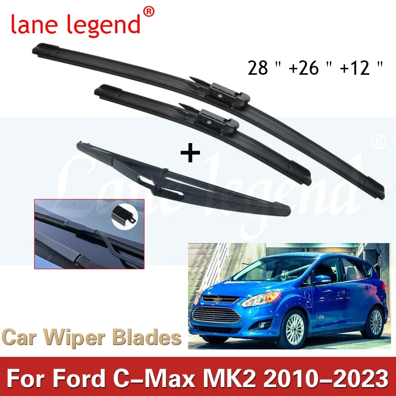 Car Wiper Front & Rear Wiper Blades Set For Ford C-Max & Grand C-Max MK2 2010 - 2023 Windscreen Windshield Window 28\