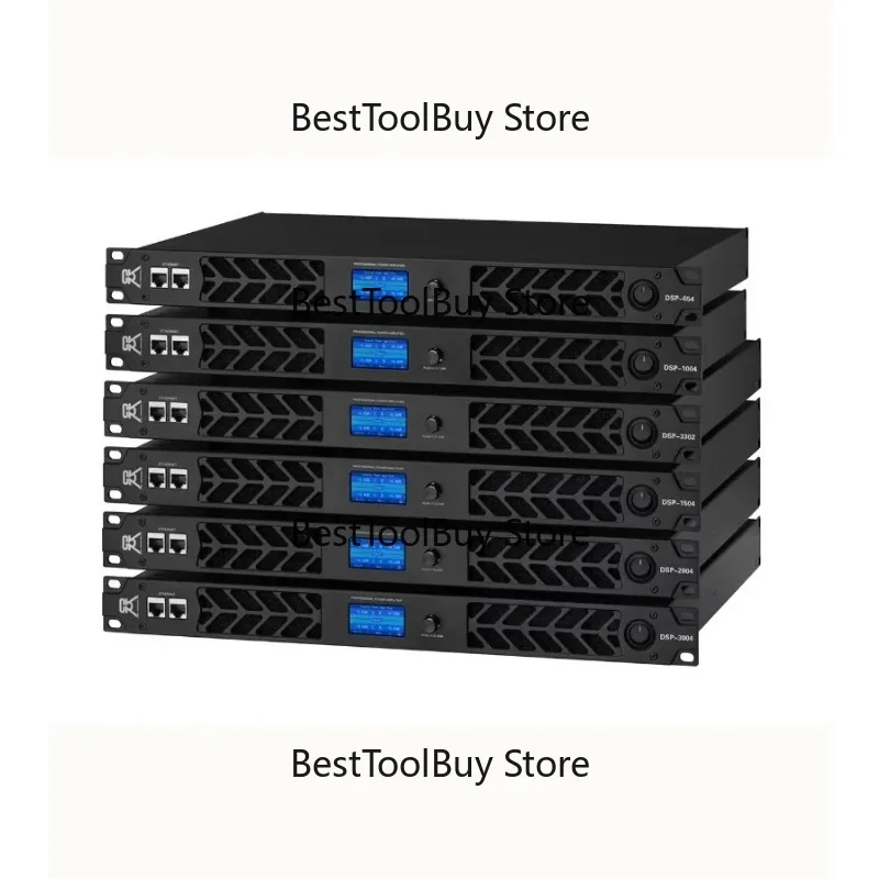 1U Rack Mount Professional Amplifier, High Power Mini Audio Power Amplifier for Stage KTV