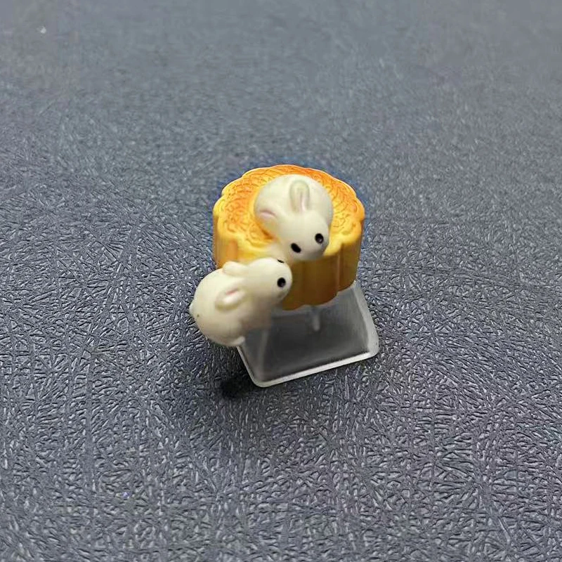 1PC Cartoon Animal Keycaps DIY Customized Resin Keycap Transparent R4 ESC Cross Mechanical Keyboard Personalized Keycaps Gift