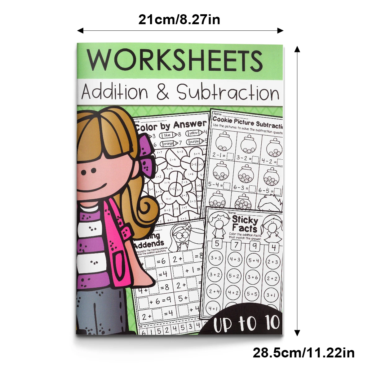 Ten Friends Fun - Addition and Subtraction Practice Using Food Pictures, Suitable for Home Education and Classroom Activities, P