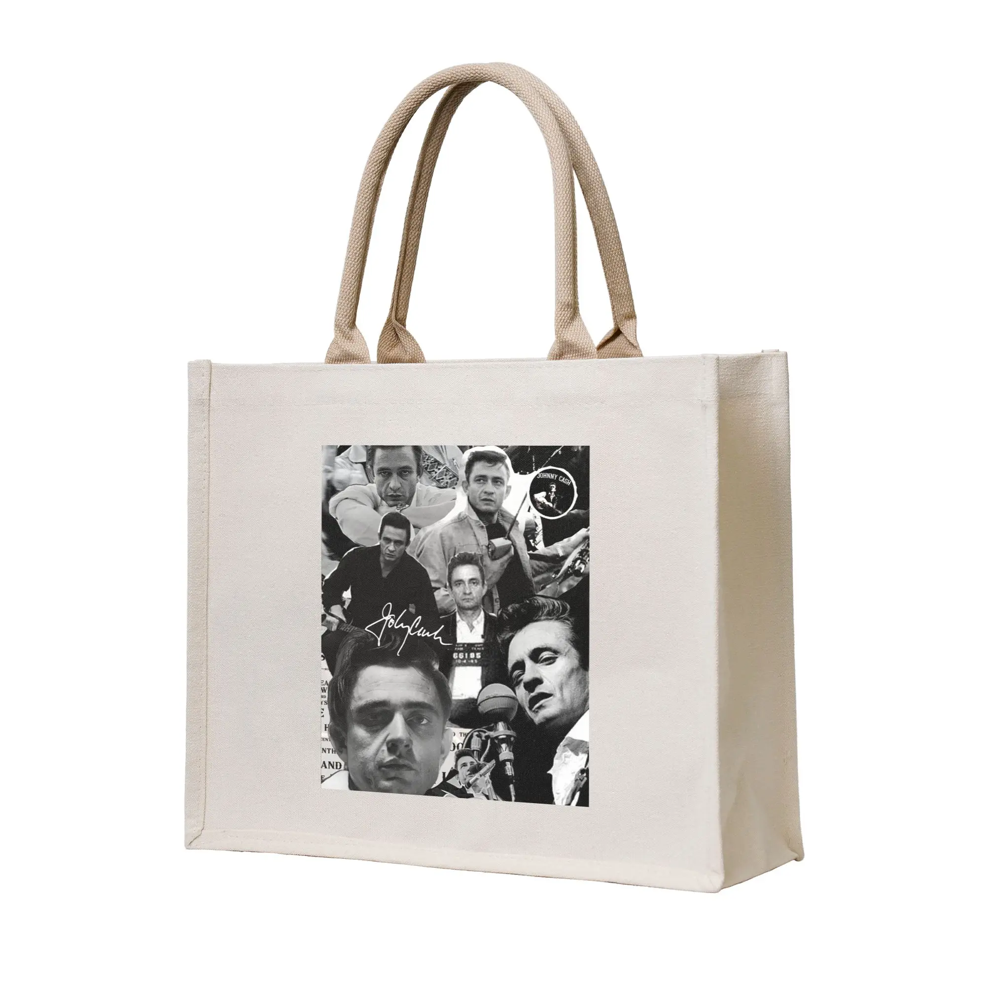 

Сумка-шоппер Johnny Cash Outlaws Music Live из холщовой ткани, складная, для женщин, на плечо, дорожная сумка-тоут