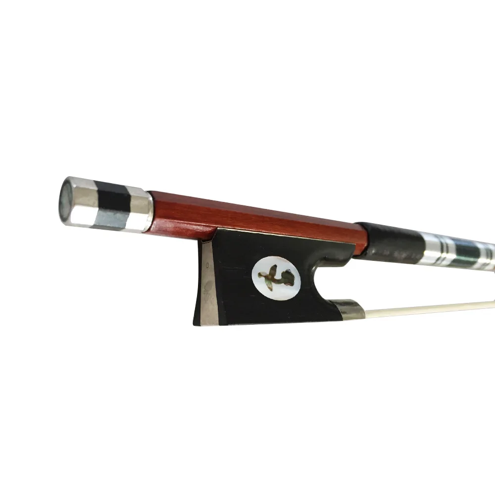 

Смычок для скрипки, высококачественный бразильский деревянный красочный стержень для смычка, инкрустированный цветком сливы