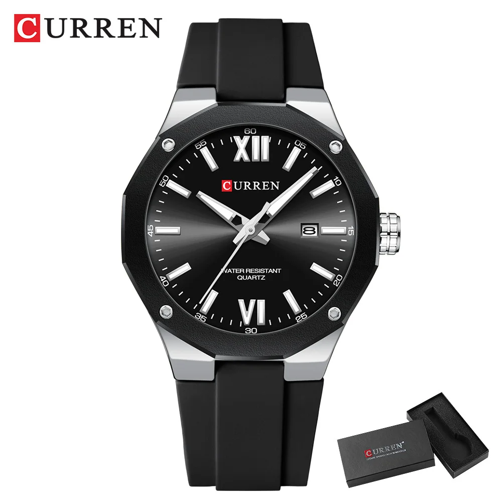 Simple Luxury Men's Quartz Wristwatch with Silicone Strap