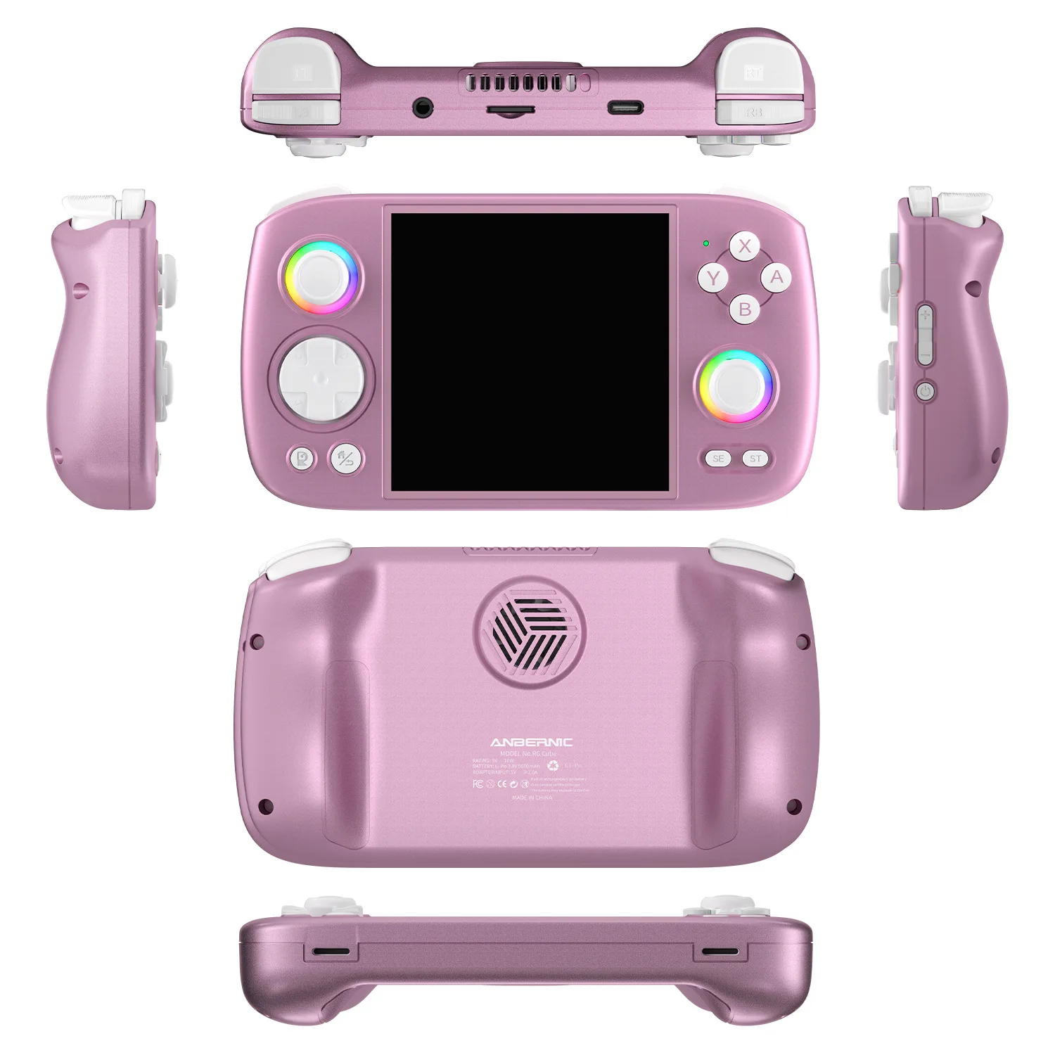 

2025 for ANBERNIC RG Cube Handheld Game Console 3.95 Inch IPS Screen Android 13 RGB Free Samples 5G Wifi Colorful Light Joystick