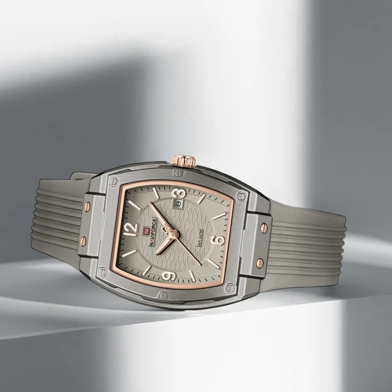 

Модные женские часы NAVIFORCE: кварцевые наручные часы с датой, мягкий силиконовый ремешок, красивый подарок для женщин