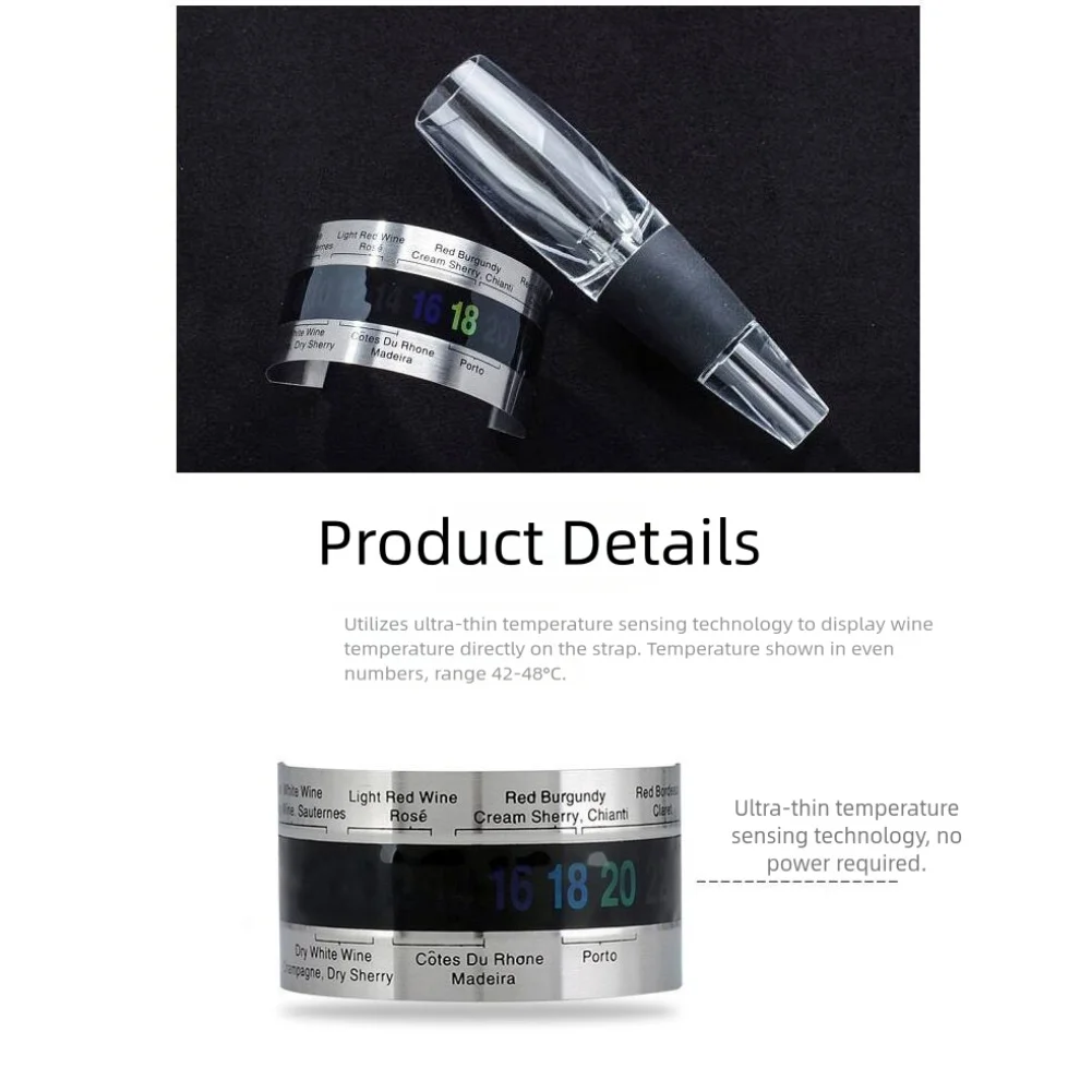 Clip-on Thermometer LCD Display Thermometer LCD Display Bottle Thermometer Battery-free Design Pocket-sized Thermometer