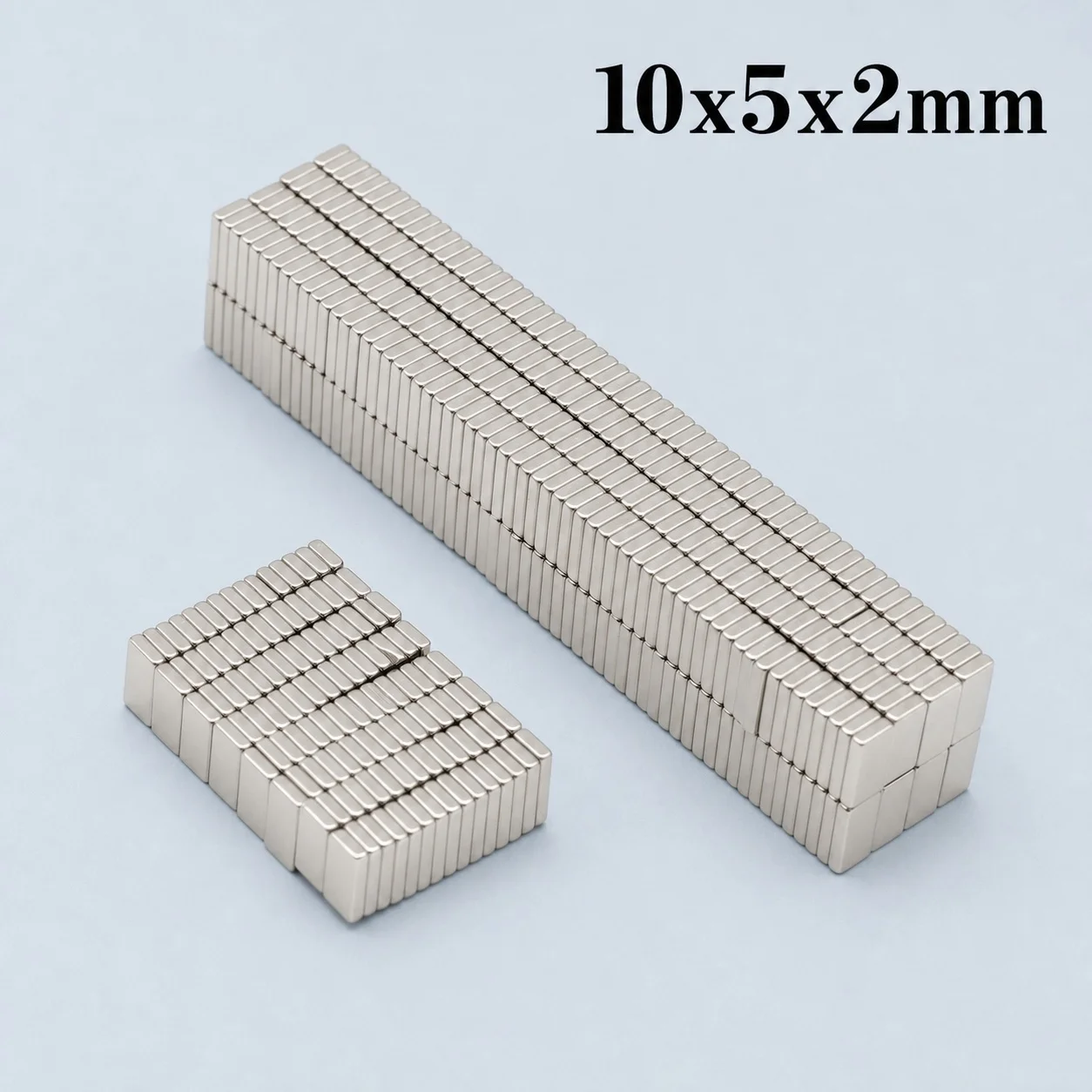 Neodymium Magnet Waterproof Anti Rust Stable Magnetic Iron Material Square Block 10x5x2mm Model Building Office Use