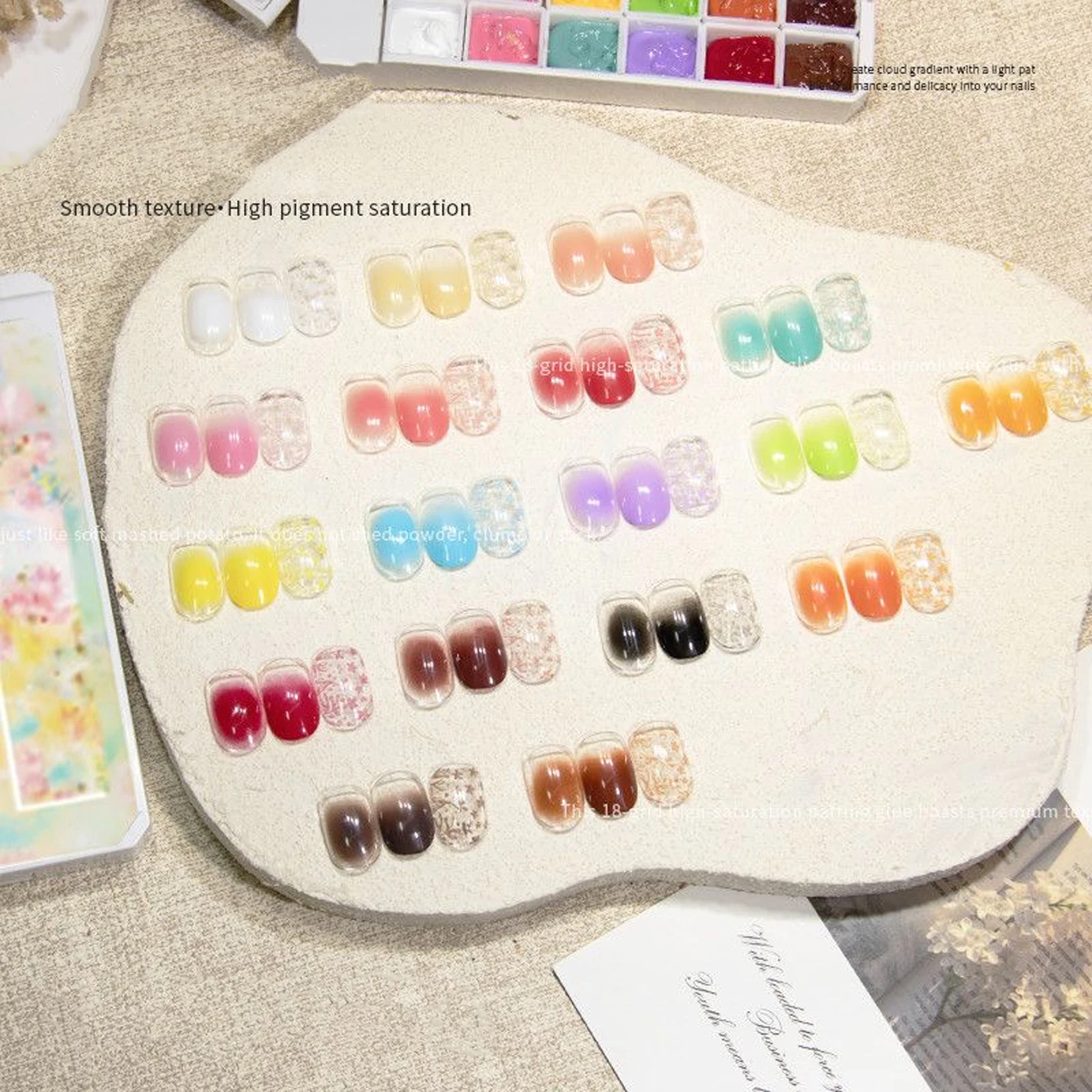 18-Farben-Malpalette Neue Monet-Blumen-Malpalette, Transfermalerei, Blumengel-Lack, geeignet für den DIY-Einsatz im Salon – Detail 6