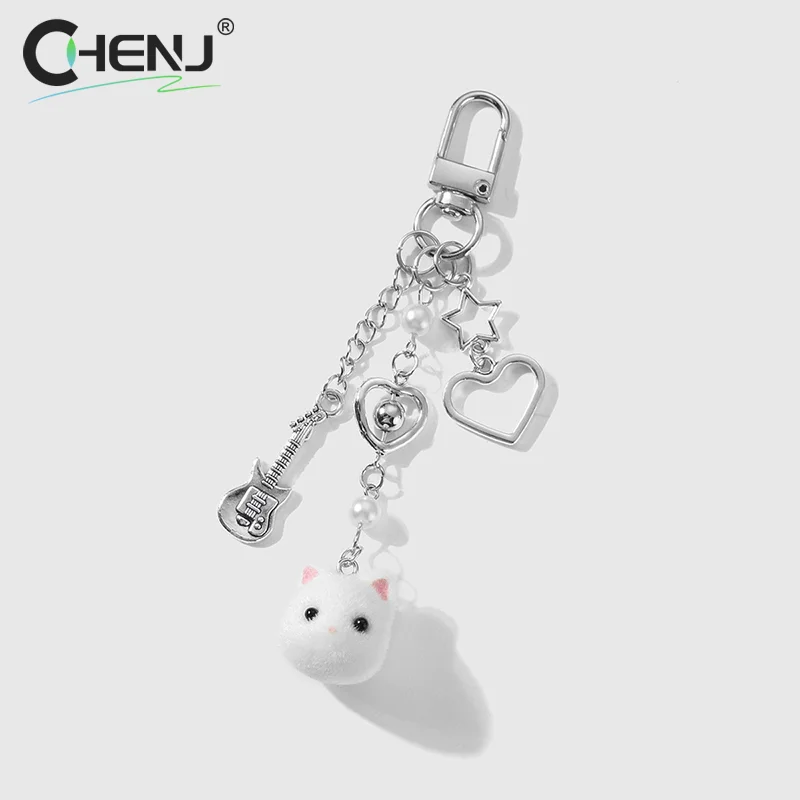 ประณีตน่ารักAll-Match Silver Starโทรศัพท์Charm Loveกระต่ายแมวจี้พวงกุญแจอุปกรณ์เสริม