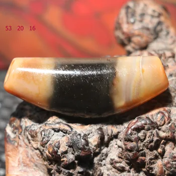 UPD0316A11 energy tibet top old agate 1 wide line healer raindrop hole horn Sh dZi beads a LKbrother top quality