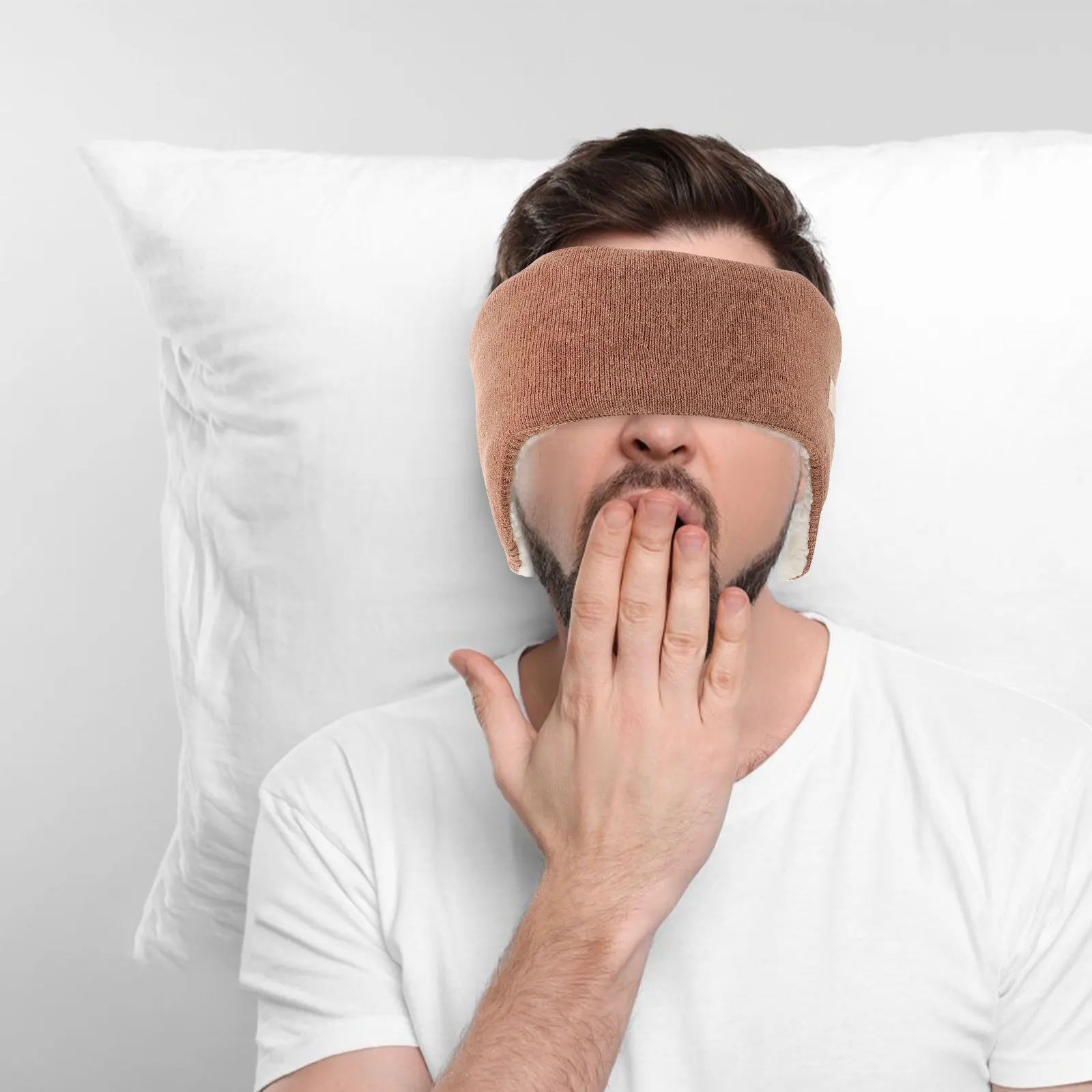 Diadema con reducción de ruido, orejeras cómodas para dormir, cubiertas para los oídos para hombres y mujeres, ajuste Universal ligero para dormir y estudiar