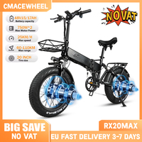 CMACEWHEEL Electric Bike Dual 750W Motor 48V 15Ah /17Ah Battery 40-45km/h Max Speed 20*4.0'' Fat Tire Hydraulic Brake RX20MAX