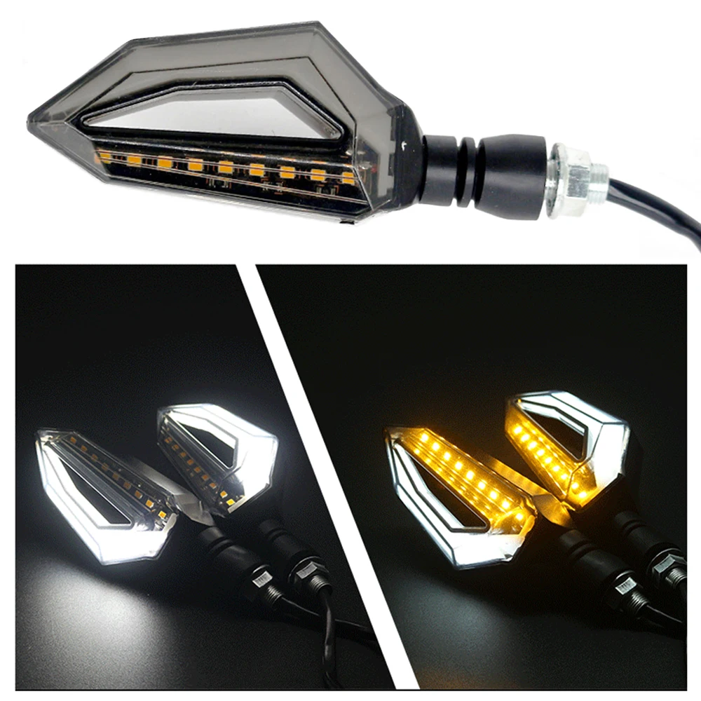 

1 Pair Motorcycle Turn Signal Indicator Light Universal Motorbike LED Waterproof Light Tail Light 0.39 inch