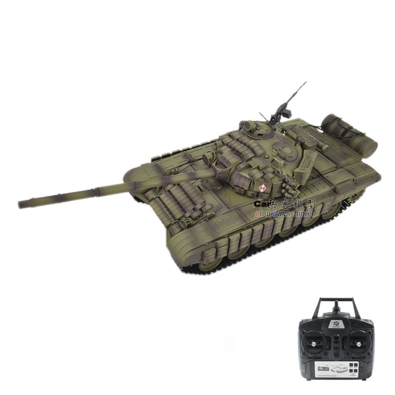 3939 Henglong Główny Model Czołgu Sterowanego Zdalnie T72-Ear, Czołg Wojskowy do Symulacji Zawodów, Zabawka dla Dzieci w Wieku 14+ Lat