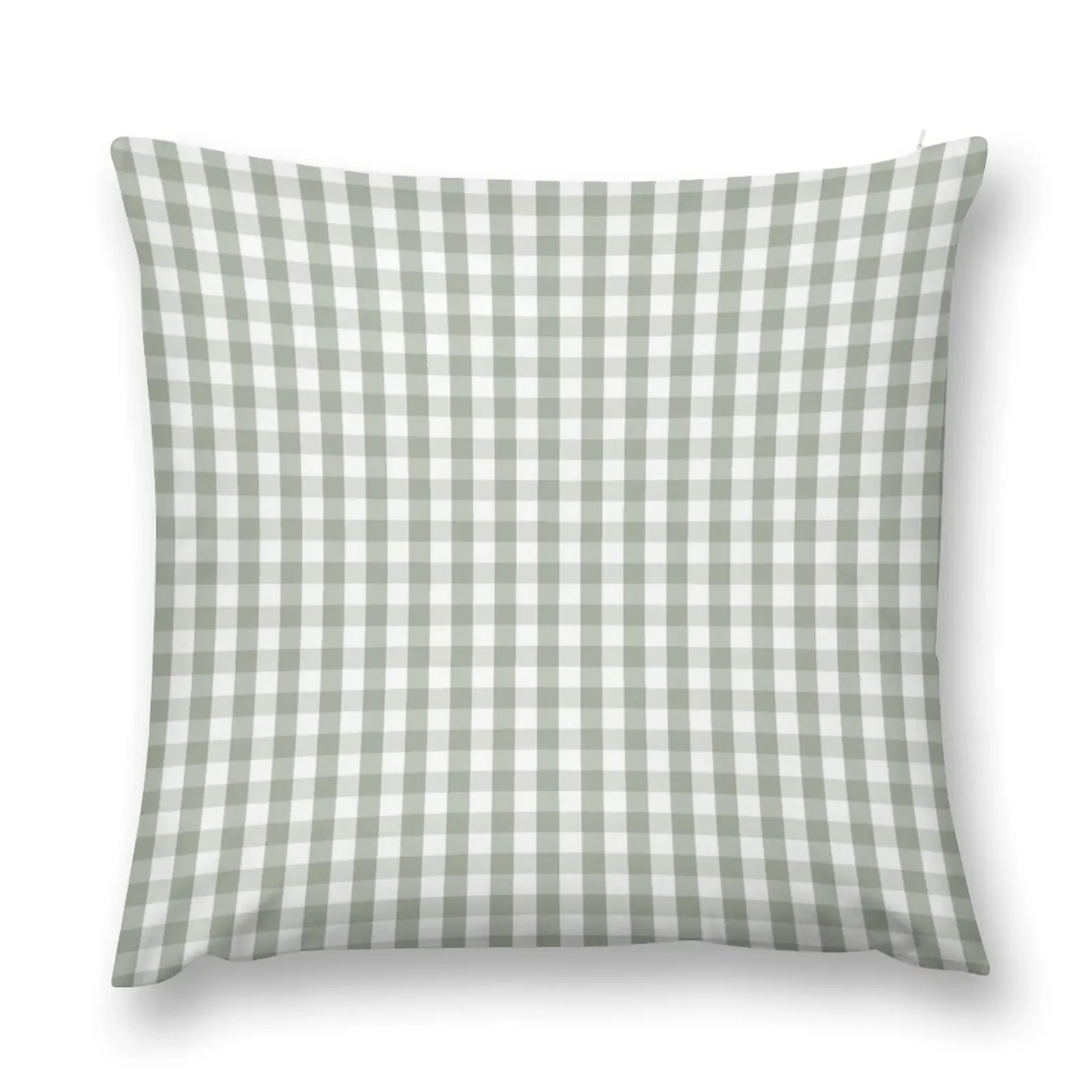 

Desert Sage Grey Green and White Gingham Check Throw Pillow Sofa Pillow Cover christmas pillow case