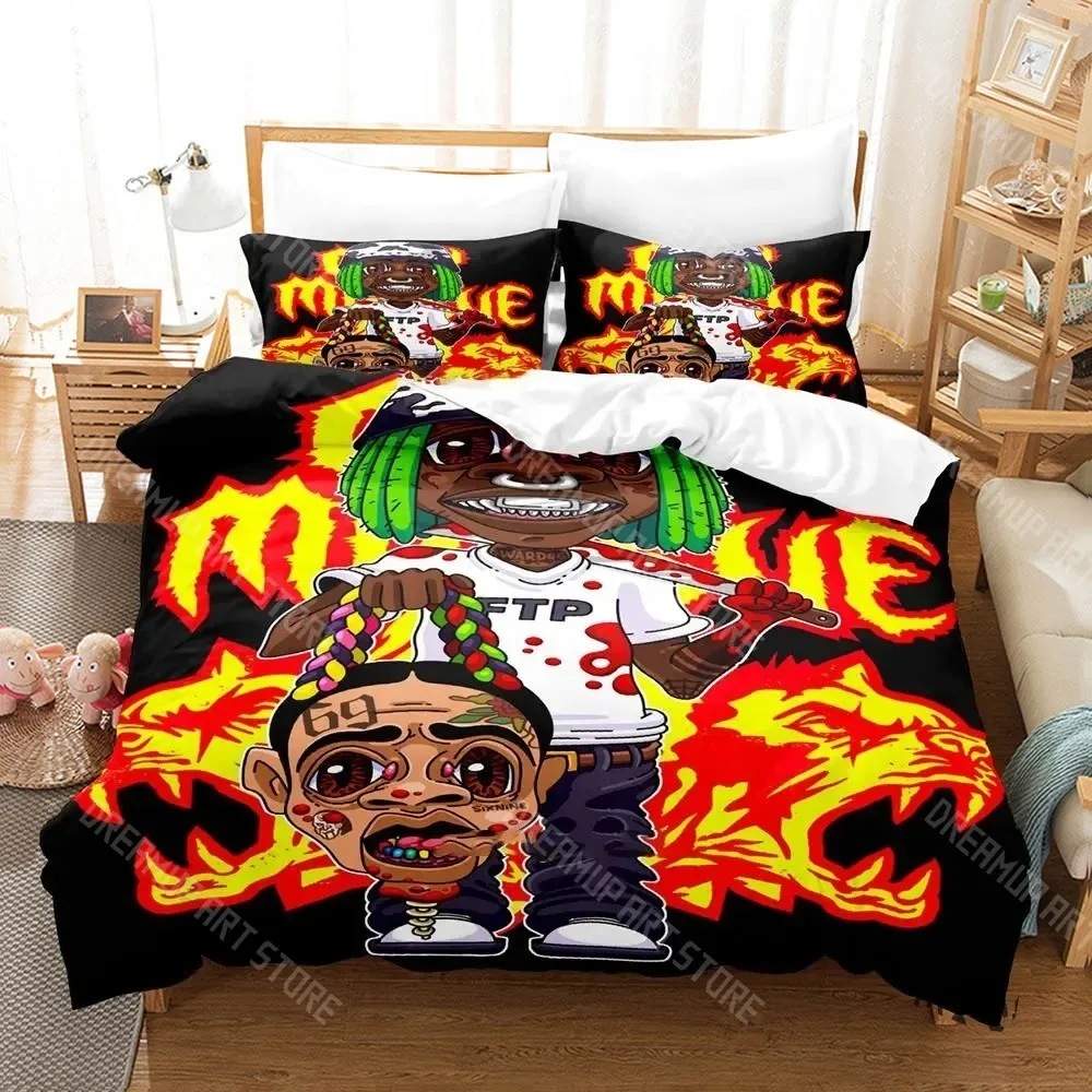 3D Printed Zillakami Rapper Bedding Set for Boys Girls Duvet Cover Pillowcase Twin Queen King Full Single Double Sizes