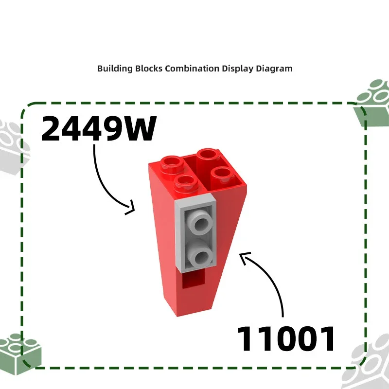 

MOC, 10 шт., 2449 Вт, часть дома, замена кирпича, специальный диагональный угол с 3 отверстиями, строительный блок, игрушка для взрослых и мальчиков, праздничные подарки