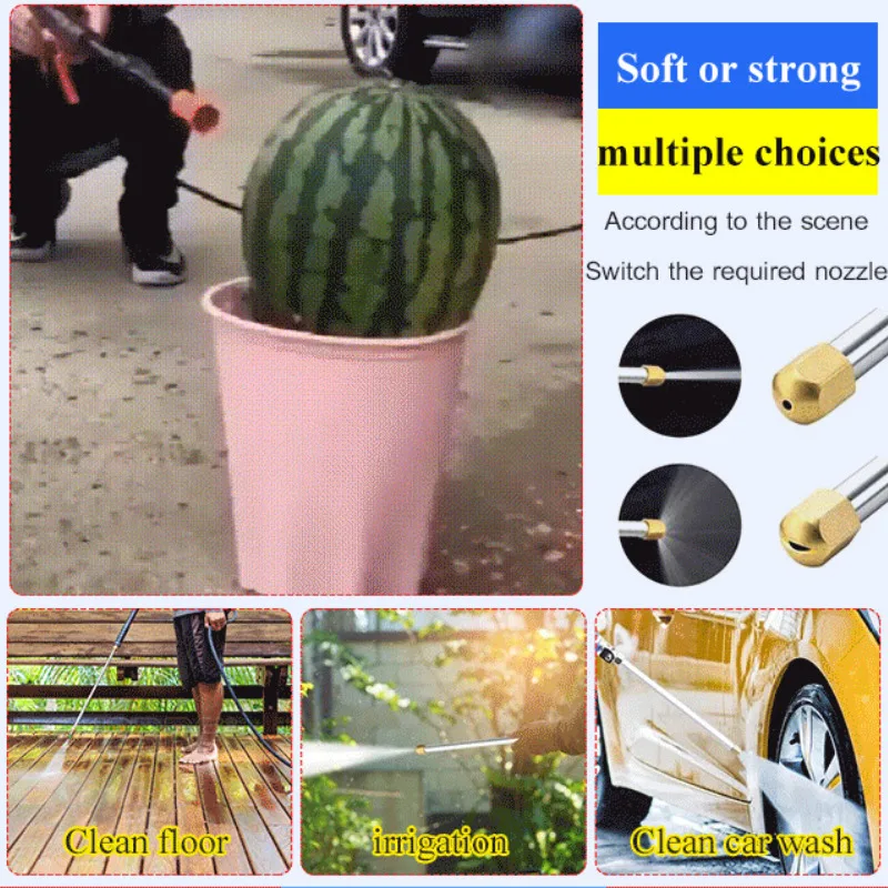 Juego de manguera de agua para el hogar, suministros de lavado de automóviles de alta presión, juego de manguera de agarre de agua, juego de manguera de PISTOLA DE PULVERIZACIÓN