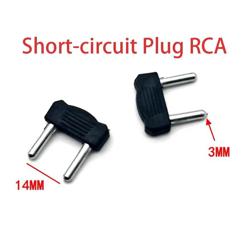 20Pcs 14mm 18mm Pitch Connecto Plug RCA Audio Video Terminal Block Banana Plug 3mm Needle Short-circuit Plugs