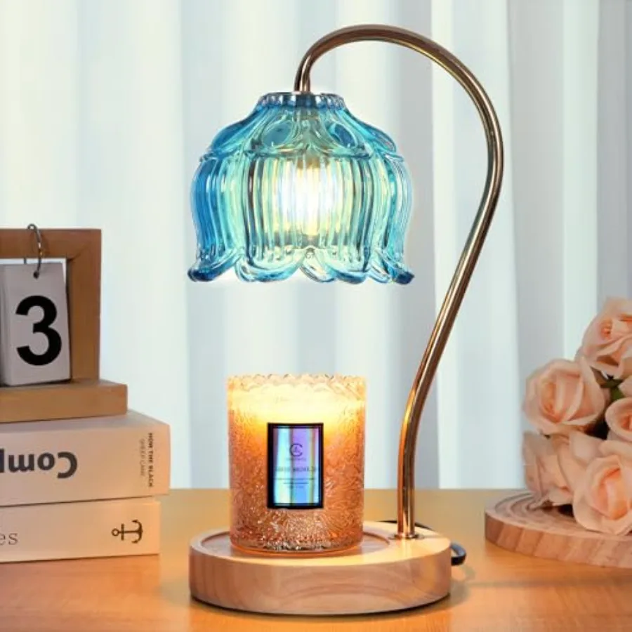 

Flower Candle Warmer Lamp with Timer and Dimmer - Fits All Jar Scented Candles - House Warming and Mother's Day Gift for Women