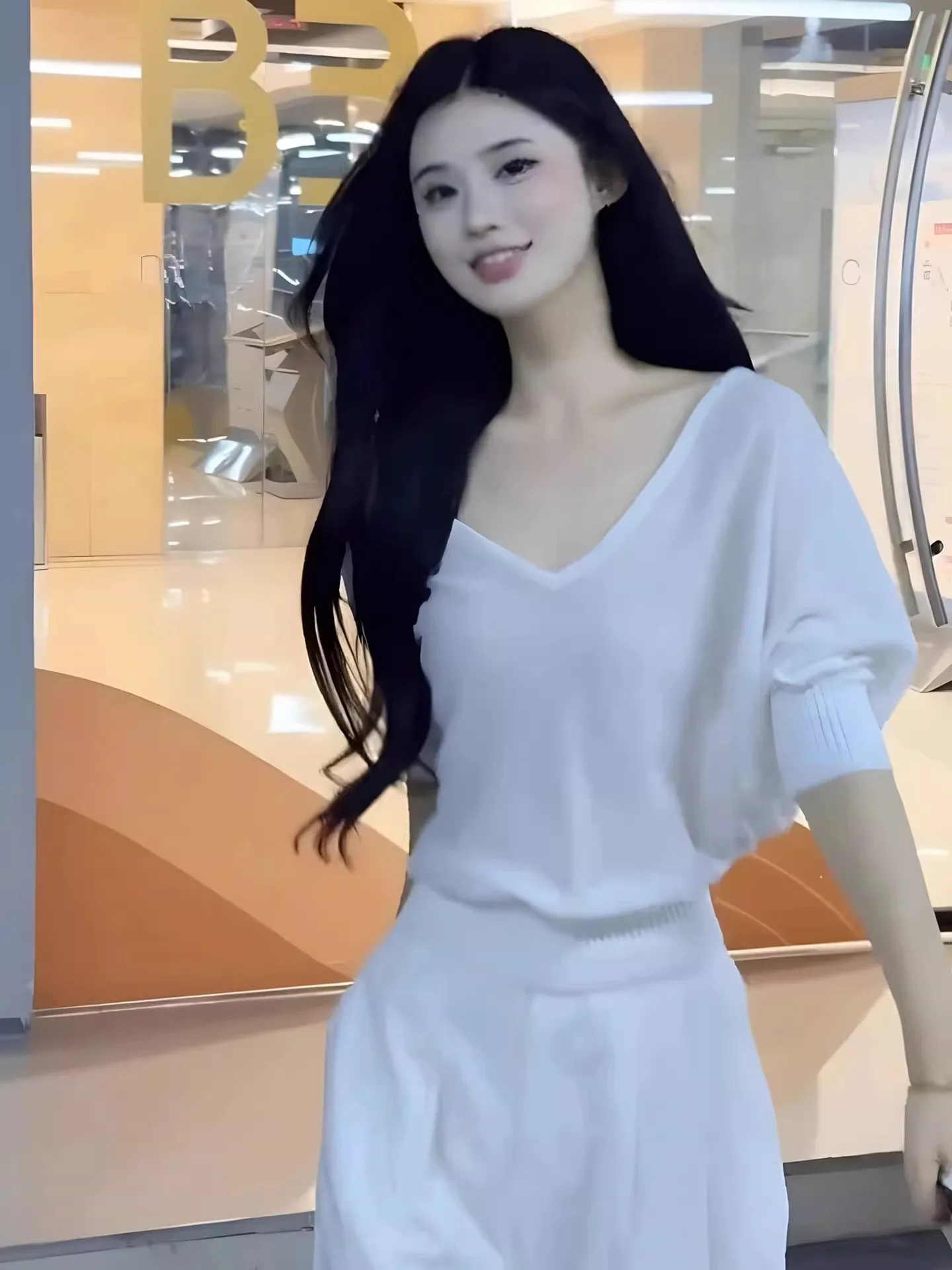 Ice Silk V-Ne Strickoberteil Pure Color Commute Faion Design ort Sve Summer Korean Sle Straight Cut Silk Blend irt