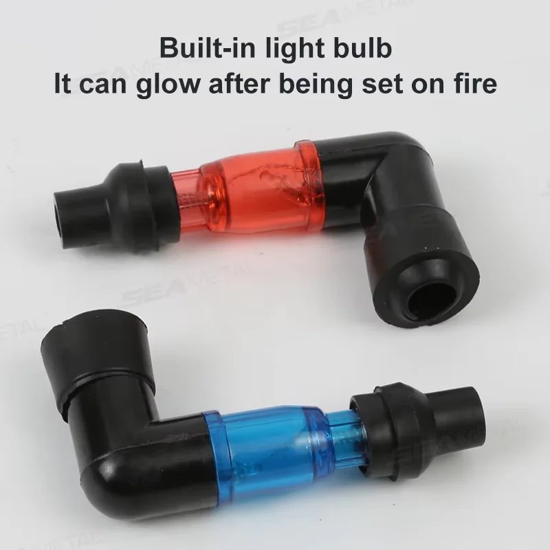 Motorcycle Spark Plug Cap 90‑Degree Angle Waterproof Anti‑Aging Rubber Ignition Coil Boot Replacement Accessories For Motorbikes
