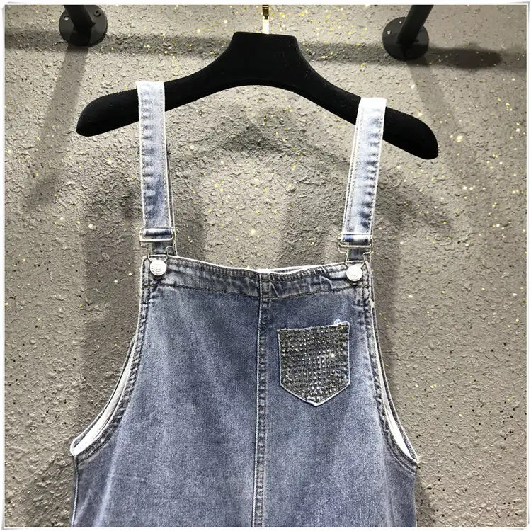 Embroidered Flares Boyfriend Baggy Ripped Strap Jeans Women Spring Summer Autumn New Fashion Casual Denim Pants Overalls Female