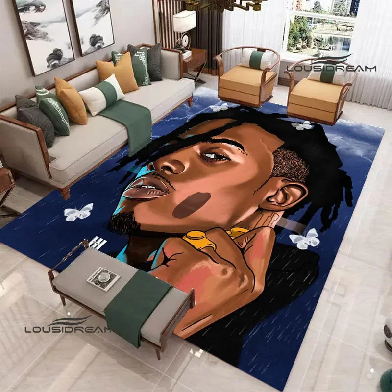 Hip-hop Playboi Carti Printed Carpet Non-slip carpet Yoga mat carpets for living room area rug Door pad anime rug birthday gift