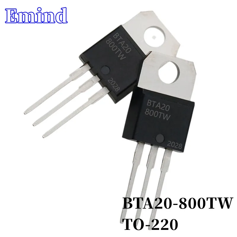 

5Pcs BTA20-800TW BTA20 Thyristor TO-220 20A/800V DIP Triac Large Chip