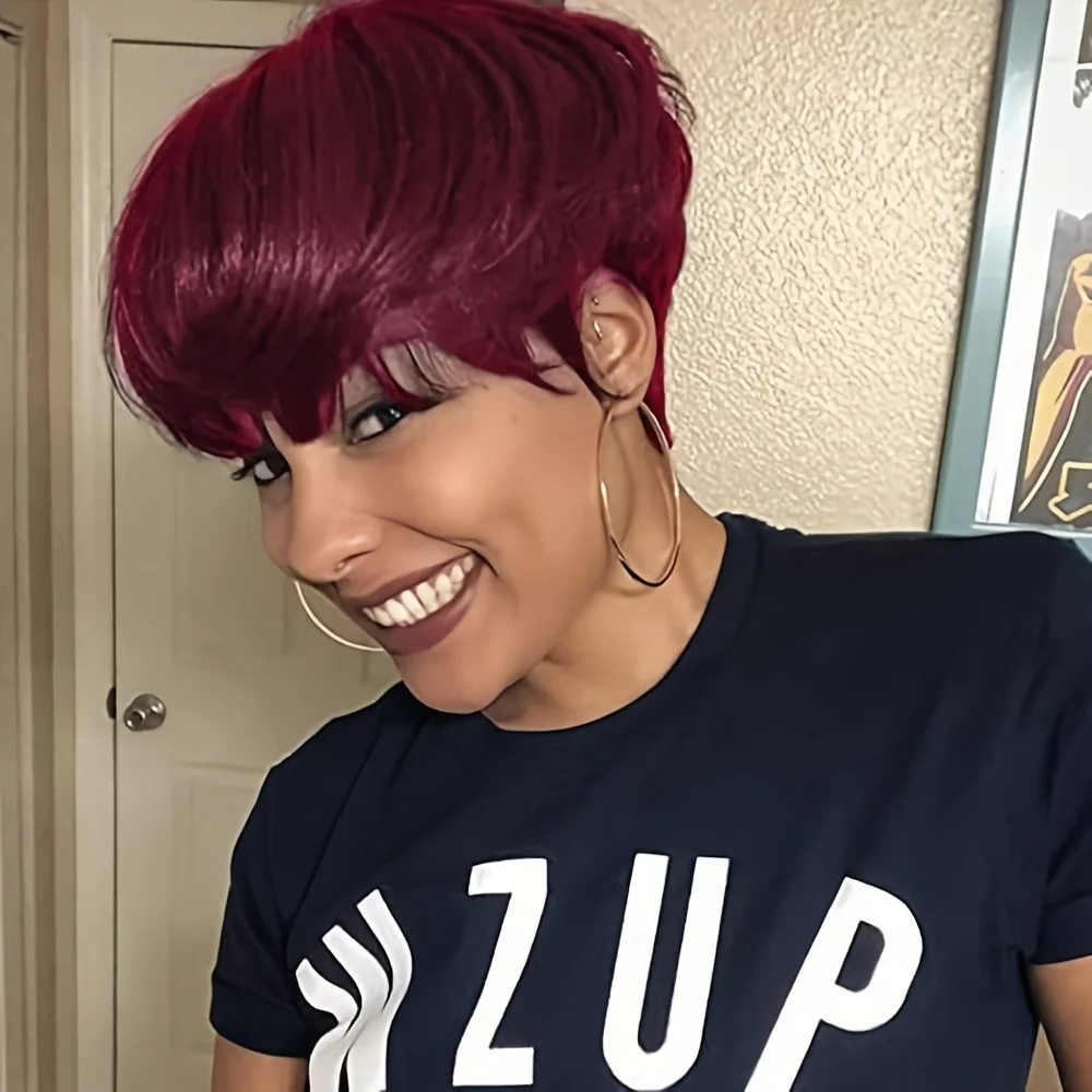 

Short Pixie Cut Wig Human Hair Straight Hair Wigs Human Hair Wig Full Machine Made Wigs For Women Human Hair Wig