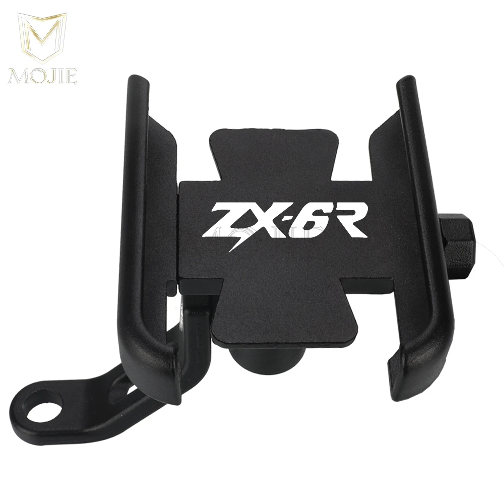 Mobile Phone Holder GPS Rear Mirror Handlebar Bracket For KAWASAKI