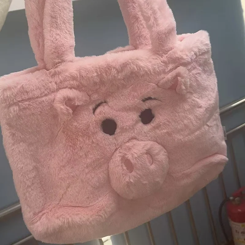 Kawaii Disney Toy Story Hamm Plush Backpack Cute Plush Shoulder Bag Anime Large Capacity Handbag Girl's Holiday Birthday Gift