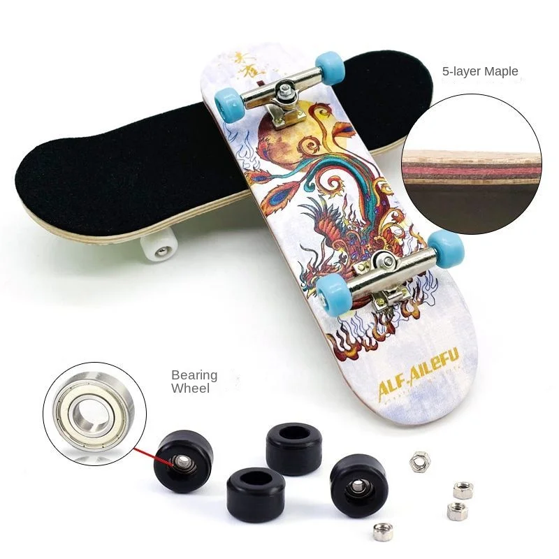 Finger Skateboard Professional Board giocattolo creativo per bambini Fingertip Skateboard a quattro ruote modello giovanile doppio