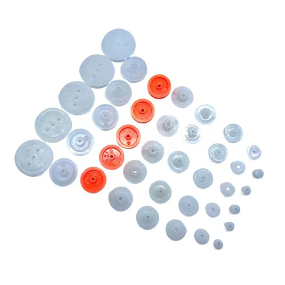 Rubber Belt Drive Pulley Reduction Rubber 2mm Diameter 84Pcs set Accessories DIY Drive Rack Making Process Model Mini Pulley