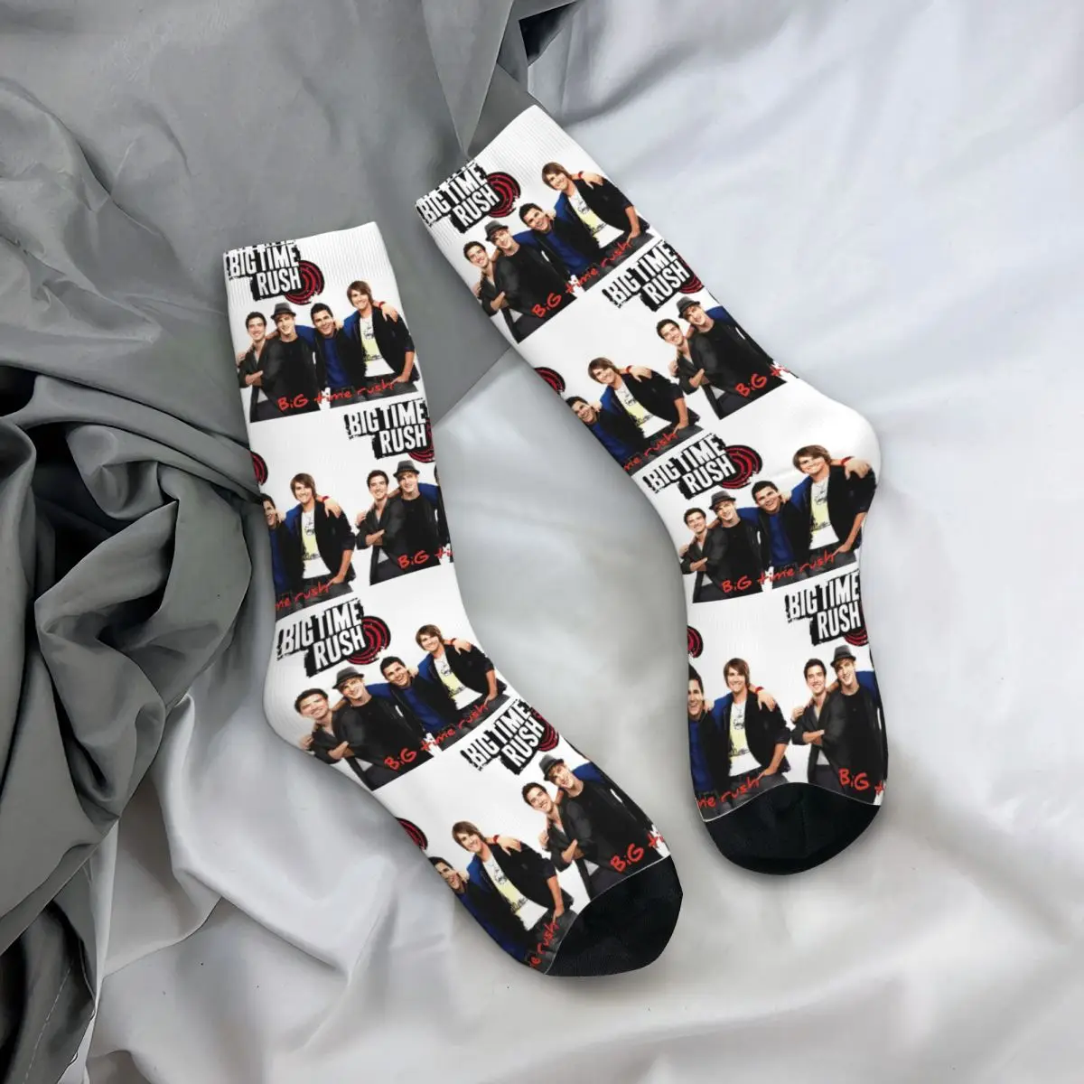 

Всесезонные чулки для экипажа Big Time Rush Music Band Tour Носки с логотипом Повседневные длинные носки Аксессуары для мужчин и женщин Подарок на день рождения