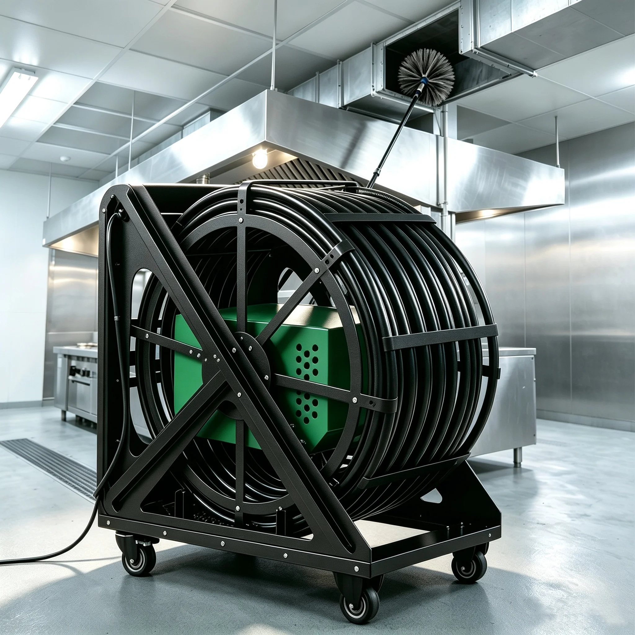 Kitchen Exhaust Grease Duct Cleaning Machine With Suction Pump