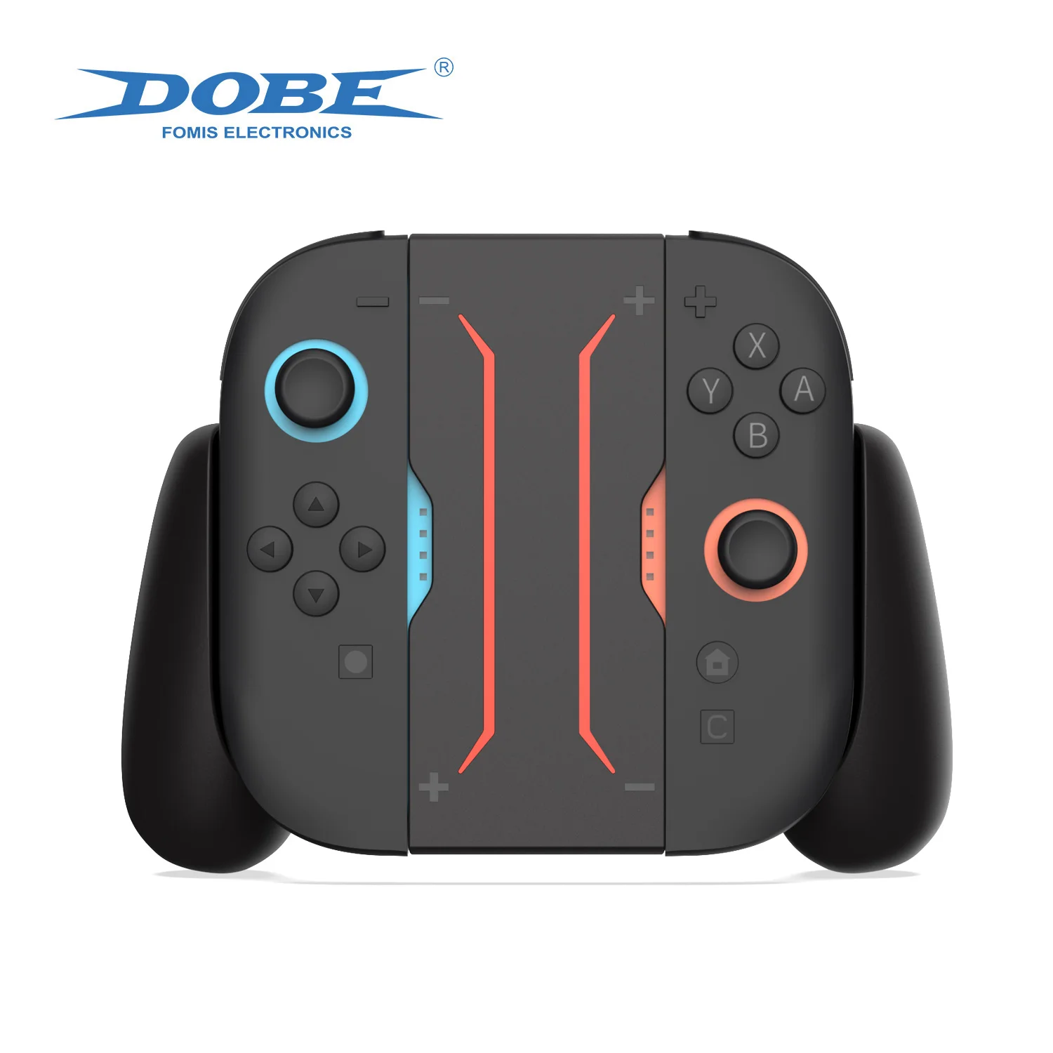 DOBE Magnetic Charging Grip TNS-5158 for Switch 2 Gamepad,Fast Charge for Both Controllers with LED Light & GL/GR Buttons